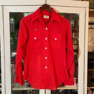 Vintage Stuffed Shirt Red button down women’s blouse S/M Shirt